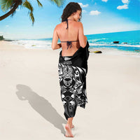 New Zealand Lawn Bowls Sarong Black Maori Warrior Tribal Silver Fern - Polynesian Pride