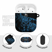 New Zealand Lawn Bowls AirPods Case Blue Maori Warrior Tribal Silver Fern - Polynesian Pride