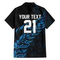 New Zealand Lawn Bowls Custom Family Matching Puletasi and Hawaiian Shirt Blue Maori Warrior Tribal Silver Fern - Polynesian Pride