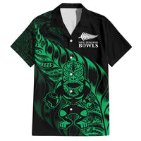 New Zealand Lawn Bowls Custom Family Matching Short Sleeve Bodycon Dress and Hawaiian Shirt Green Maori Warrior Tribal Silver Fern LT9 Dad's Shirt - Short Sleeve Green - Polynesian Pride