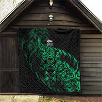 New Zealand Lawn Bowls Quilt Green Maori Warrior Tribal Silver Fern - Polynesian Pride