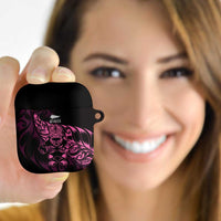 New Zealand Lawn Bowls AirPods Case Pink Maori Warrior Tribal Silver Fern - Polynesian Pride
