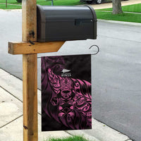 New Zealand Lawn Bowls Garden Flag Pink Maori Warrior Tribal Silver Fern - Polynesian Pride