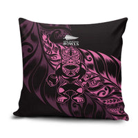 New Zealand Lawn Bowls Pillow Cover Pink Maori Warrior Tribal Silver Fern - Polynesian Pride