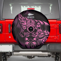 New Zealand Lawn Bowls Spare Tire Cover Pink Maori Warrior Tribal Silver Fern - Polynesian Pride