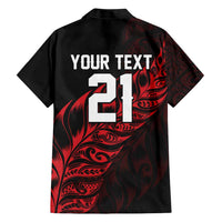 New Zealand Lawn Bowls Custom Family Matching Long Sleeve Bodycon Dress and Hawaiian Shirt Red Maori Warrior Tribal Silver Fern LT9 - Polynesian Pride