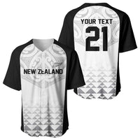 World Football 2026 New Zealand Custom Baseball Jersey All White Fern Maori Tribal - Polynesian Pride