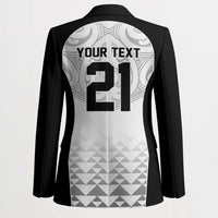 World Football 2026 New Zealand Custom Blazer All White Fern Maori Tribal - Polynesian Pride