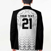 World Football 2026 New Zealand Custom Blazer All White Fern Maori Tribal - Polynesian Pride
