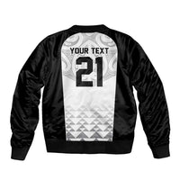 World Football 2026 New Zealand Custom Bomber Jacket All White Fern Maori Tribal - Polynesian Pride