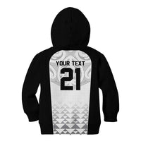 World Football 2026 New Zealand Custom Kid Hoodie All White Fern Maori Tribal - Polynesian Pride