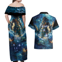 New Zealand Matariki Waita Couples Matching Off Shoulder Maxi Dress and Hawaiian Shirt The Way Of The Water