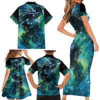 New Zealand Matariki Waiti Family Matching Short Sleeve Bodycon Dress and Hawaiian Shirt The Beginnings Of Life