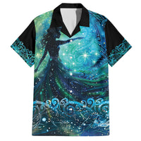 New Zealand Matariki Hiwa-i-te-rangi Family Matching Short Sleeve Bodycon Dress and Hawaiian Shirt Titiro ki nga Whetu Wishing Star LT9 Dad's Shirt - Short Sleeve Black - Polynesian Pride