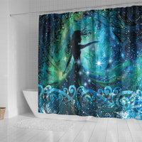 New Zealand Matariki Hiwa-i-te-rangi Shower Curtain Titiro ki nga Whetu Wishing Star