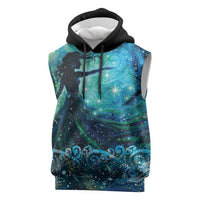 New Zealand Matariki Hiwa-i-te-rangi Sleeveless Hoodie Titiro ki nga Whetu Wishing Star - Polynesian Pride