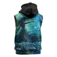 New Zealand Matariki Hiwa-i-te-rangi Sleeveless Hoodie Titiro ki nga Whetu Wishing Star - Polynesian Pride