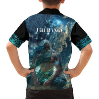 New Zealand Matariki Ururangi Family Matching Off Shoulder Maxi Dress and Hawaiian Shirt The Murmur Of The Wind
