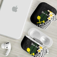 Alo Chiefdom Wallis and Futuna Personalized AirPods Case Frangipani Flowers Polynesian Pattern LT9 - Polynesian Pride