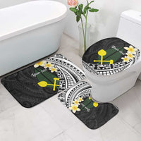 Alo Chiefdom Wallis and Futuna Personalized Bathroom Set Frangipani Flowers Polynesian Pattern - Polynesian Pride