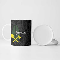 Alo Chiefdom Wallis and Futuna Personalized Ceramic Mug Frangipani Flowers Polynesian Pattern - Polynesian Pride