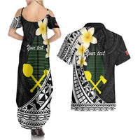 Alo Chiefdom Wallis and Futuna Personalized Couples Matching Summer Maxi Dress and Hawaiian Shirt Frangipani Flowers Polynesian Pattern