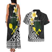 Alo Chiefdom Wallis and Futuna Personalized Couples Matching Tank Maxi Dress and Hawaiian Shirt Frangipani Flowers Polynesian Pattern