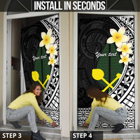 Alo Chiefdom Wallis and Futuna Personalized Door Cover Frangipani Flowers Polynesian Pattern - Polynesian Pride