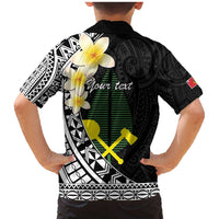 Alo Chiefdom Wallis and Futuna Personalized Family Matching Mermaid Dress and Hawaiian Shirt Frangipani Flowers Polynesian Pattern