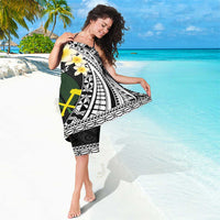 Alo Chiefdom Wallis and Futuna Personalized Sarong Frangipani Flowers Polynesian Pattern