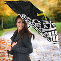 Alo Chiefdom Wallis and Futuna Personalized Umbrella Frangipani Flowers Polynesian Pattern - Polynesian Pride