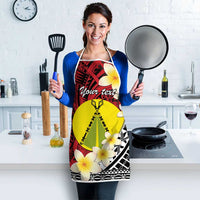 Sigave Chiefdom Wallis and Futuna Personalized Apron Frangipani Flowers Polynesian Pattern - Polynesian Pride