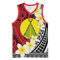 Sigave Chiefdom Wallis and Futuna Personalized Basketball Jersey Frangipani Flowers Polynesian Pattern - Polynesian Pride