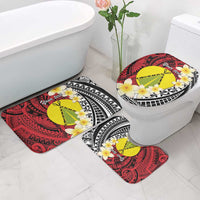 Sigave Chiefdom Wallis and Futuna Personalized Bathroom Set Frangipani Flowers Polynesian Pattern - Polynesian Pride