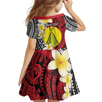 Sigave Chiefdom Wallis and Futuna Personalized Family Matching Off Shoulder Maxi Dress and Hawaiian Shirt Frangipani Flowers Polynesian Pattern