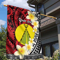 Sigave Chiefdom Wallis and Futuna Personalized Garden Flag Frangipani Flowers Polynesian Pattern
