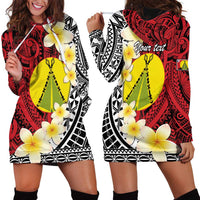 Sigave Chiefdom Wallis and Futuna Personalized Hoodie Dress Frangipani Flowers Polynesian Pattern