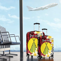 Sigave Chiefdom Wallis and Futuna Personalized Luggage Cover Frangipani Flowers Polynesian Pattern