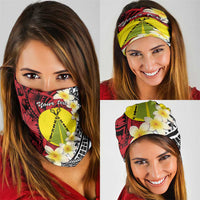 Sigave Chiefdom Wallis and Futuna Personalized Neck Gaiter Frangipani Flowers Polynesian Pattern - Polynesian Pride