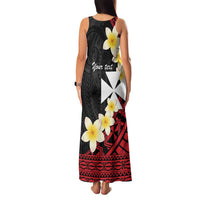 Uvea Chiefdom Wallis and Futuna Personalized Family Matching Tank Maxi Dress and Hawaiian Shirt Frangipani Flowers Polynesian Pattern