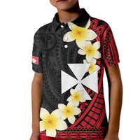 Uvea Chiefdom Wallis and Futuna Personalized Kid Polo Shirt Frangipani Flowers Polynesian Pattern