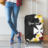 Uvea Chiefdom Wallis and Futuna Personalized Luggage Cover Frangipani Flowers Polynesian Pattern