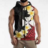 Uvea Chiefdom Wallis and Futuna Personalized Sleeveless Zip Hoodie Frangipani Flowers Polynesian Pattern - Polynesian Pride
