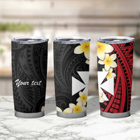 Uvea Chiefdom Wallis and Futuna Personalized Tumbler Cup Frangipani Flowers Polynesian Pattern