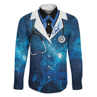 New Zealand Nurses RN Personalised Family Matching Mermaid Dress and Hawaiian Shirt Galaxy Stethoscope Maori Motif