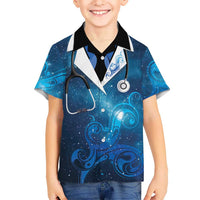 New Zealand Nurses RN Personalised Hawaiian Shirt Galaxy Stethoscope Maori Motif