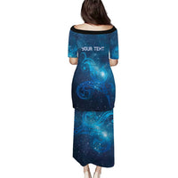 New Zealand Nurses RN Personalised Puletasi Galaxy Stethoscope Maori Motif LT9 - Polynesian Pride