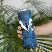 New Zealand Nurses RN Personalised Skinny Tumbler Galaxy Stethoscope Maori Motif