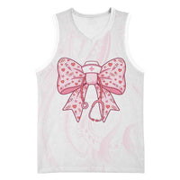 New Zealand Nurses RN Personalised Basketball Jersey Pink Stethoscope Coquette Bow Maori Motif