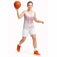 New Zealand Nurses RN Personalised Basketball Jersey Pink Stethoscope Coquette Bow Maori Motif